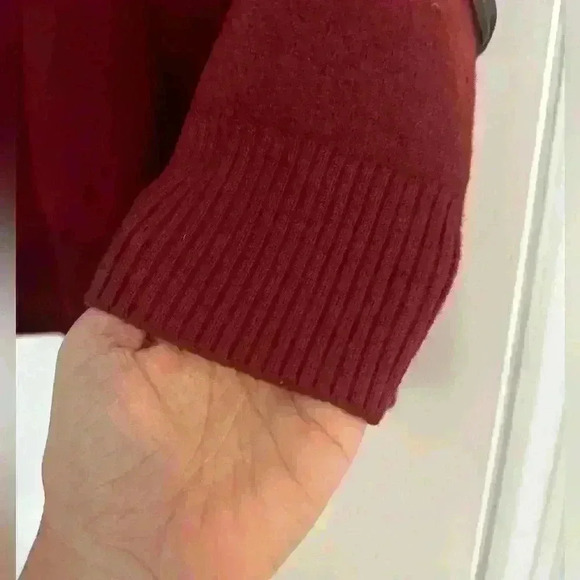 VTG LLBean Signature 100% Merino Wool 1/4 Zip Pullover. Size XXL. Maroon. - Picture 4 of 11